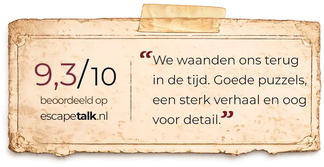 Beoordeling van Het Titanic Complot: 9,3/10 op Escapetalk.